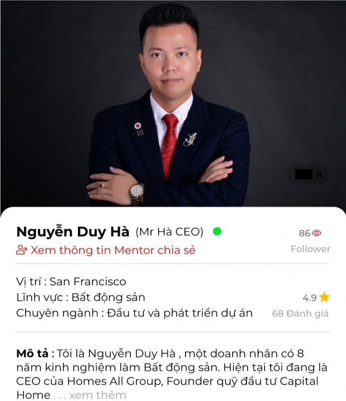 Mr Nguyễn Duy Hà ( CEO BĐS)